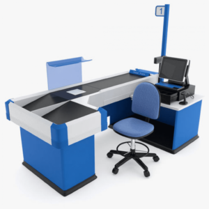 Retail Store Customized Supermarket Cashier Table Cash Modern Desk Checkout Counter - Image 2